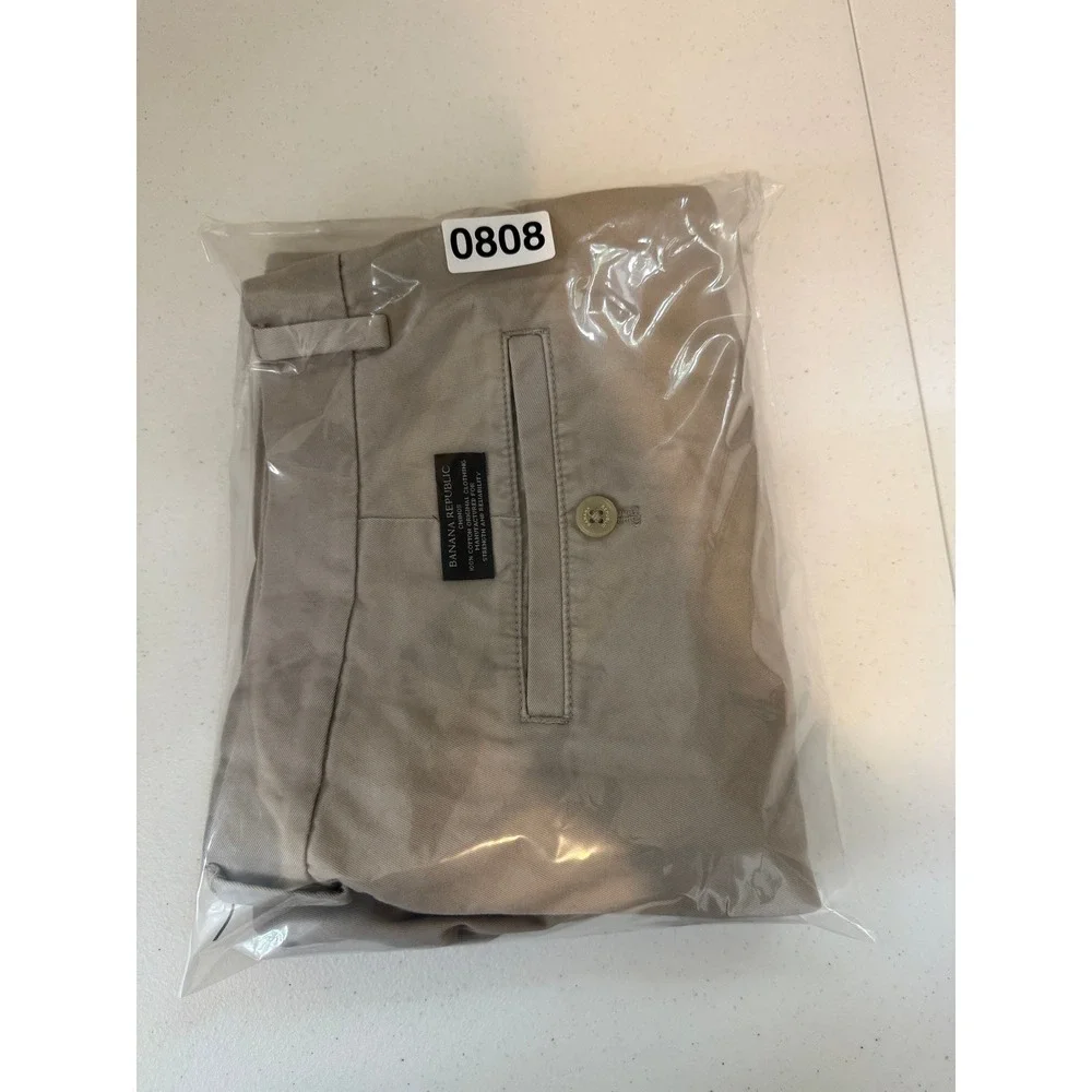 Banana Republic‎ Aiden Chino Pants Mens 36x34 Tan Excellent Cotton Slim Fit